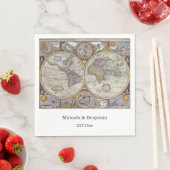 アンティーク世界地図#3 スタンダードランチョンナプキン (インサイチュ)