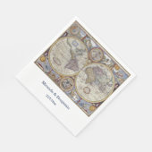 アンティーク世界地図#3 スタンダードランチョンナプキン (角)