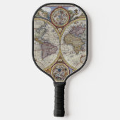 アンティーク世界地図#3 ピックルボールラケット (裏面)