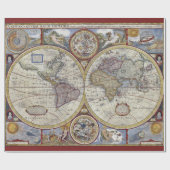 アンティーク世界地図#3 ラッピングペーパー (フラット)