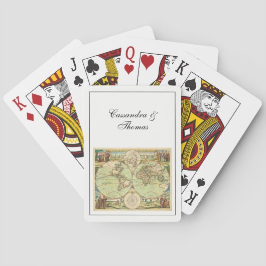 アンティーク世界地図#4 トランプ (裏面)