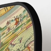 アンティーク世界地図#4 ピックルボールラケット (左詳細)