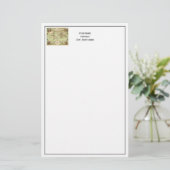 アンティーク世界地図#4 便箋 (スタンド正面)