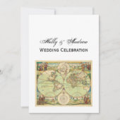 アンティーク世界地図#4 招待状 (正面)