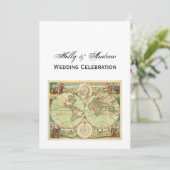 アンティーク世界地図#4 招待状 (スタンド正面)