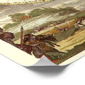 アンティーク世界地図， c.一六八十。Frederick de Wit著 ポスター (角)