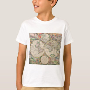 アンティーク世界地図 Tシャツ