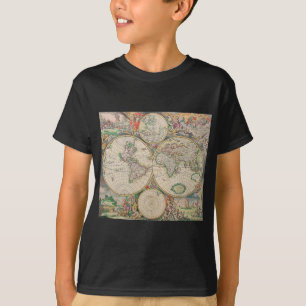 アンティーク世界地図 Tシャツ