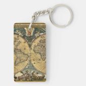 アンティーク世界地図J.ブラウ1664 キーホルダー (裏面)