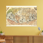 アンティーク世界絵図1565フェランド・ベルテリ キャンバスプリント (インサイチュ (リビング))