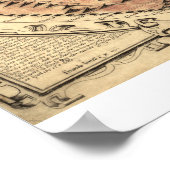 アンティーク世界絵図1565フェランド・ベルテリ ポスター (角)