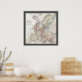 アンティーク中世レトロ世界地図 ポスター (キッチン)