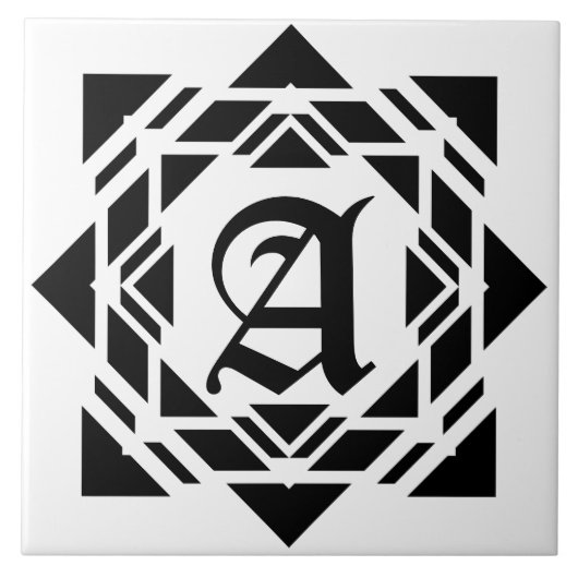 アンティーク中世文字 タイル (正面)