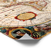 アンティーク中世,歴史的な世界地図ノバトティウス ポスター (角)