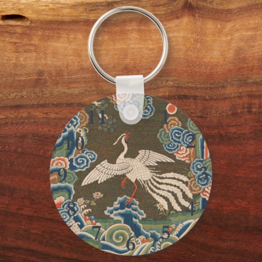 アンティーク中国のの鳥のアートワークのタペストリーのフェニックス キーホルダー (正面)