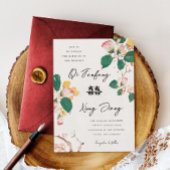 アンティーク中国のは幸福の倍結婚の花 招待状