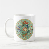 アンティーク中国のサークルブルーグリーン コーヒーマグカップ (左)