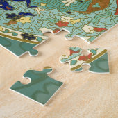 アンティーク中国のサークルブルーグリーン ジグソーパズル (側面)