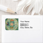 アンティーク中国のサークルブルーグリーン ラベル (インサイチュ)