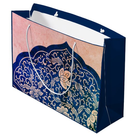 アンティーク中国のパターカスタムン抱き枕 ラージペーパーバッグ (裏面アングル)