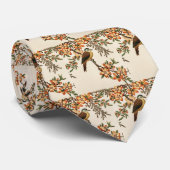 アンティーク中国のフラワー&バード、ヴィンテージガーデン ネクタイ (ロール)