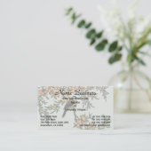 アンティーク中国のフラワー&バード、ヴィンテージガーデン 名刺 (スタンド正面)