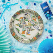 アンティーク中国のヴィンテージホワイトチノワセリーフローラ ペーパープレート (パーティー)