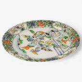 アンティーク中国のヴィンテージホワイトチノワセリーフローラ ペーパープレート (アングル)