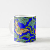 アンティーク中国の磁器花蝶 コーヒーマグカップ (正面左)