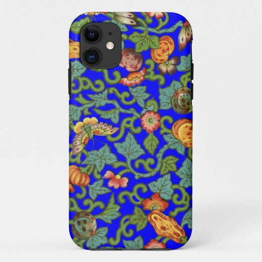 アンティーク中国の磁器花蝶 Case-Mate iPhoneケース (裏面)