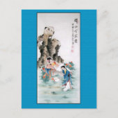 アンティーク中国の絵画ズ・オブ・ツー・レディース ポストカード (正面)
