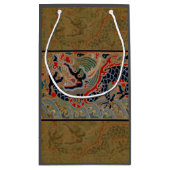 アンティーク中国龍シルク刺繍パターン スモールペーパーバッグ (裏面)