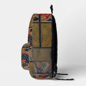 アンティーク中国龍シルク刺繍パターン プリントバックパック (右)