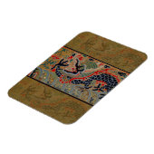 アンティーク中国龍シルク刺繍パターン マグネット (左側)