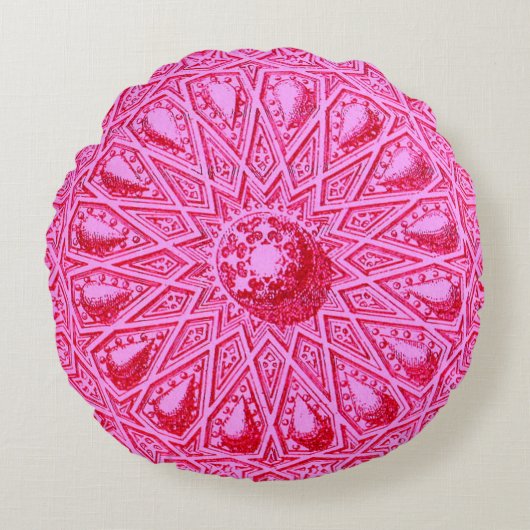 アンティーク中東模様 ラウンドクッション (正面)