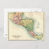 アンティーク中米地図 ポストカード (正面/裏面)