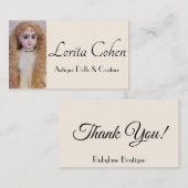 アンティーク人形の名刺 名刺 (正面/裏面)