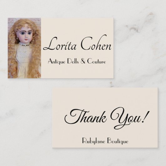 アンティーク人形の名刺 名刺 (正面/裏面)