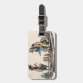 アンティーク人形の子どもショー・ダンス ラゲッジタグ (正面縦)