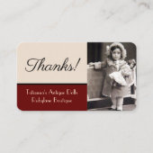 アンティーク人形ビジネスカードルビランエベイエティ 名刺 (正面)