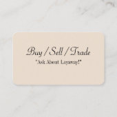 アンティーク人形ビジネスカードルビランエベイエティ 名刺 (裏面)