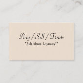 アンティーク人形ビジネスカードルビランエベイエティ 名刺 (裏面)