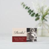 アンティーク人形ビジネスカードルビランエベイエティ 名刺 (スタンド正面)