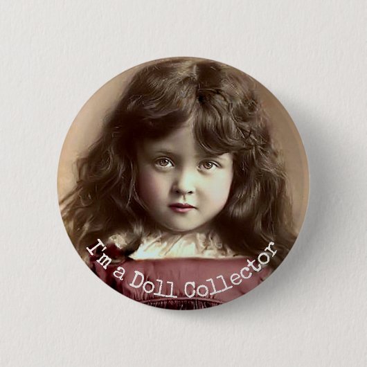 アンティーク人形ピン標準2 1/4"サイズ 缶バッジ (正面)