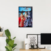 アンティーク人形仮装コスチュームパーティーモノグラム ポスター (ホームオフィス)