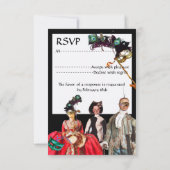 アンティーク人形仮装コスチュームパーティーRSVP 招待状 (裏面)