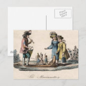 アンティーク人形子供ショーダンス ポストカード (正面/裏面)