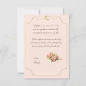 アンティーク人形「Be My Bridesmaid」カード サンキューカード (裏面)