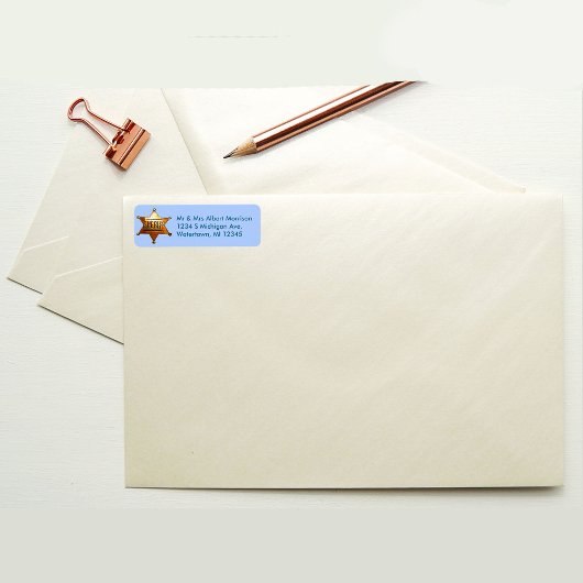 アンティーク保安官バッジ ラベル