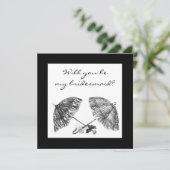 アンティーク傘の招待状 招待状 (スタンド正面)